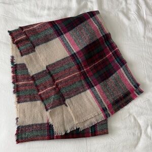 Plaid Wool Scarf